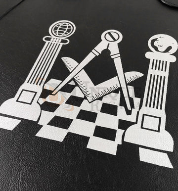 Masonic Apron Case with Printed Pavement Pillars Logo